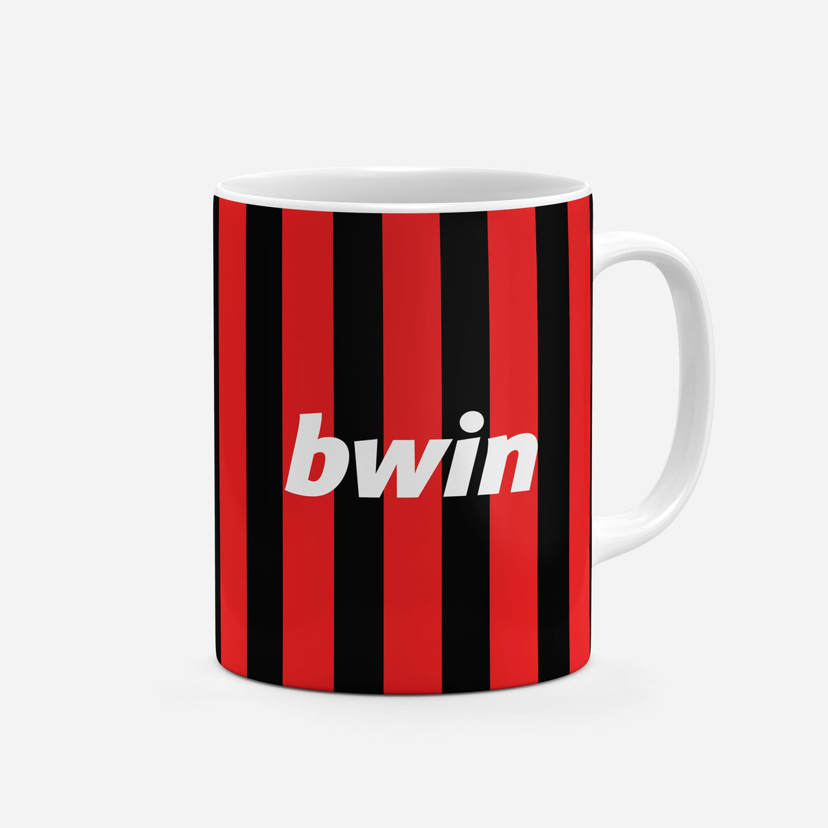 Mug with the AC Milan 2009-10 Home football shirt design by RIPA Football