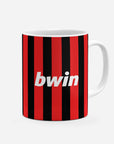 Mug with the AC Milan 2009-10 Home football shirt design by RIPA Football