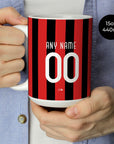Mug with the AC Milan 2009-10 Home football shirt design by RIPA Football