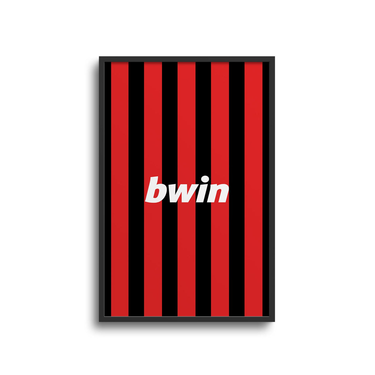 Print with the AC Milan 2009-10 Home football shirt design by RIPA Football