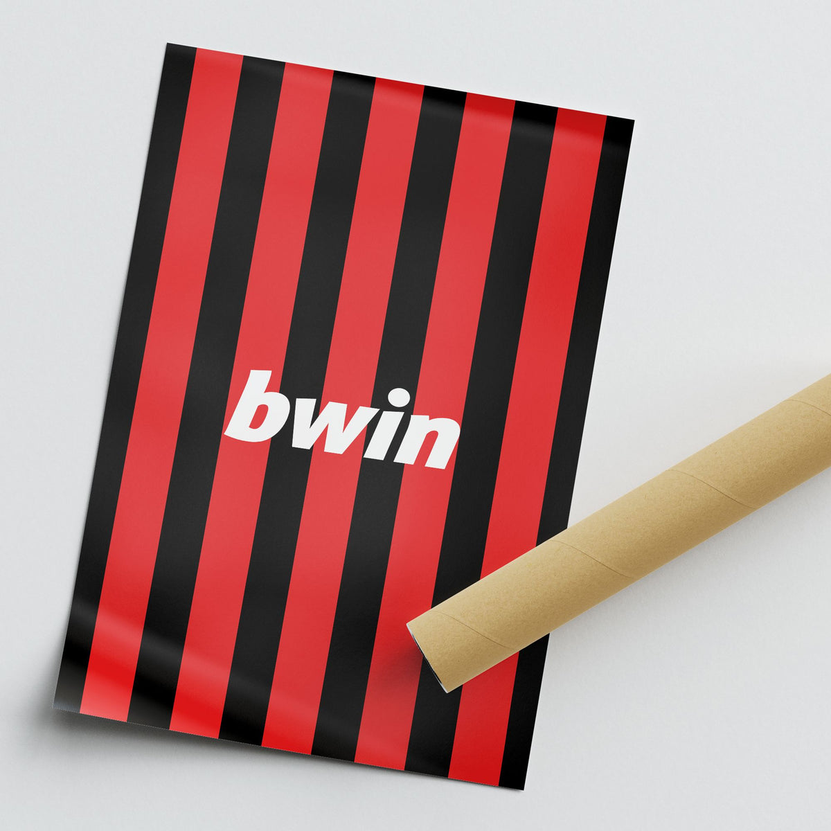 Print with the AC Milan 2009-10 Home football shirt design by RIPA Football