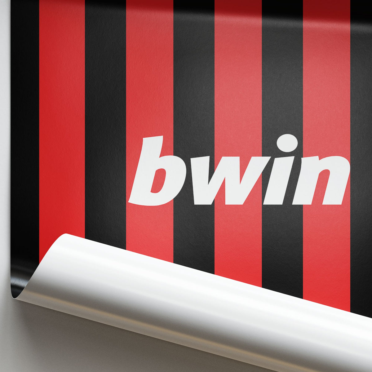 Print with the AC Milan 2009-10 Home football shirt design by RIPA Football