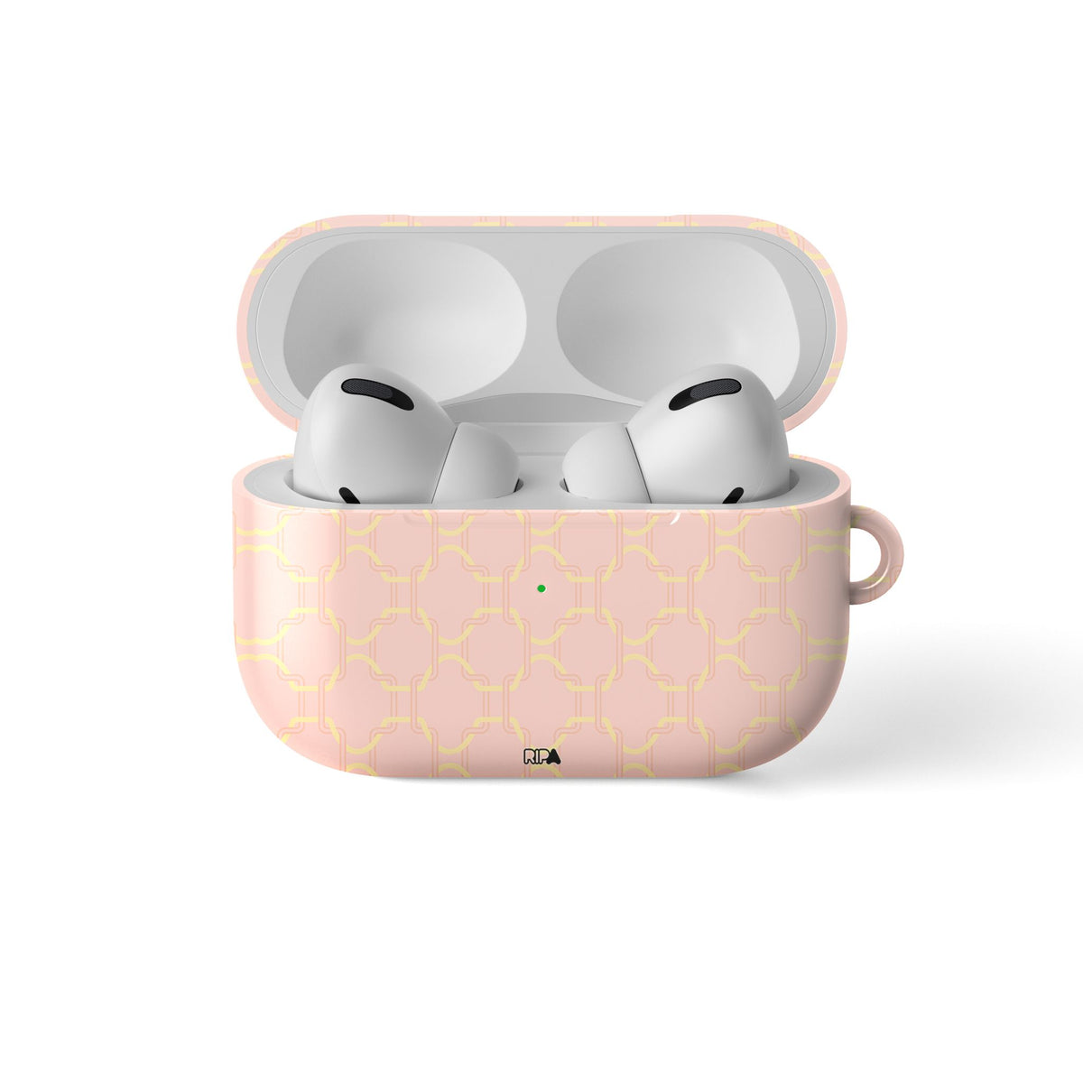 AirPods case with the AC Milan 2025-26 Prematch football shirt design by RIPA Football