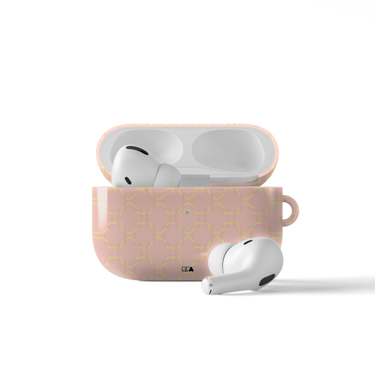 AirPods case with the AC Milan 2025-26 Prematch football shirt design by RIPA Football