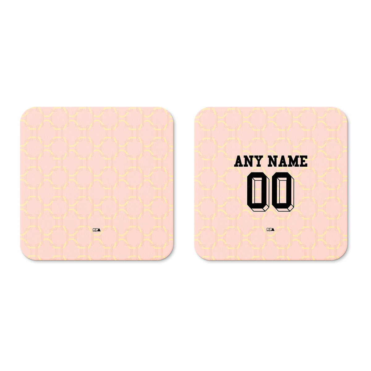 Coaster with the AC Milan 2025-26 Prematch football shirt design by RIPA Football