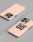 Phone case with the AC Milan 2025-26 Prematch football shirt design by RIPA Football