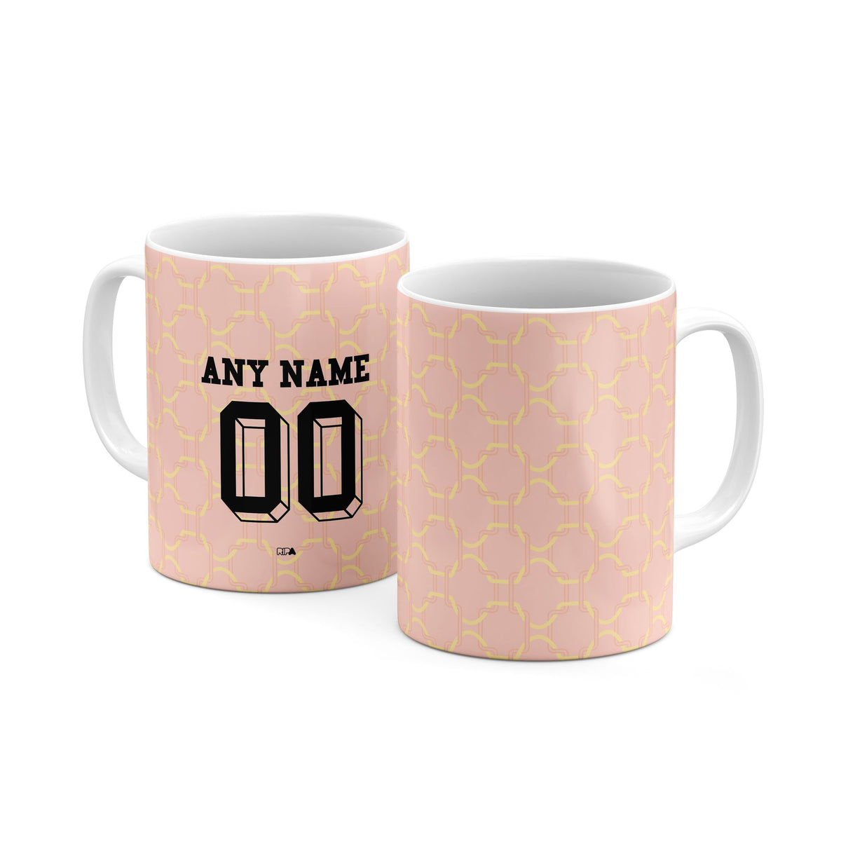 Mug with the AC Milan 2025-26 Prematch football shirt design by RIPA Football