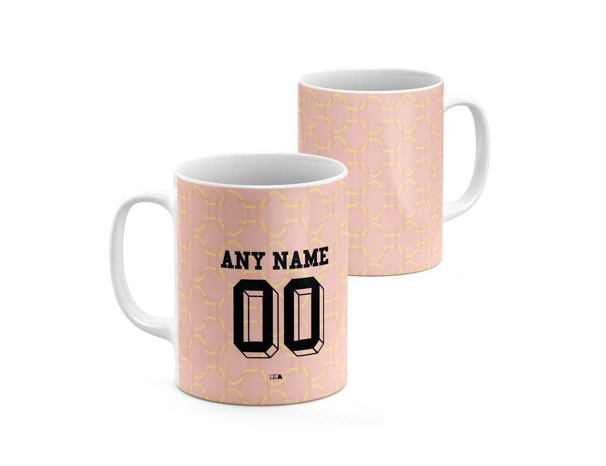 Mug with the AC Milan 2025-26 Prematch football shirt design by RIPA Football