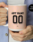 Mug with the AC Milan 2025-26 Prematch football shirt design by RIPA Football