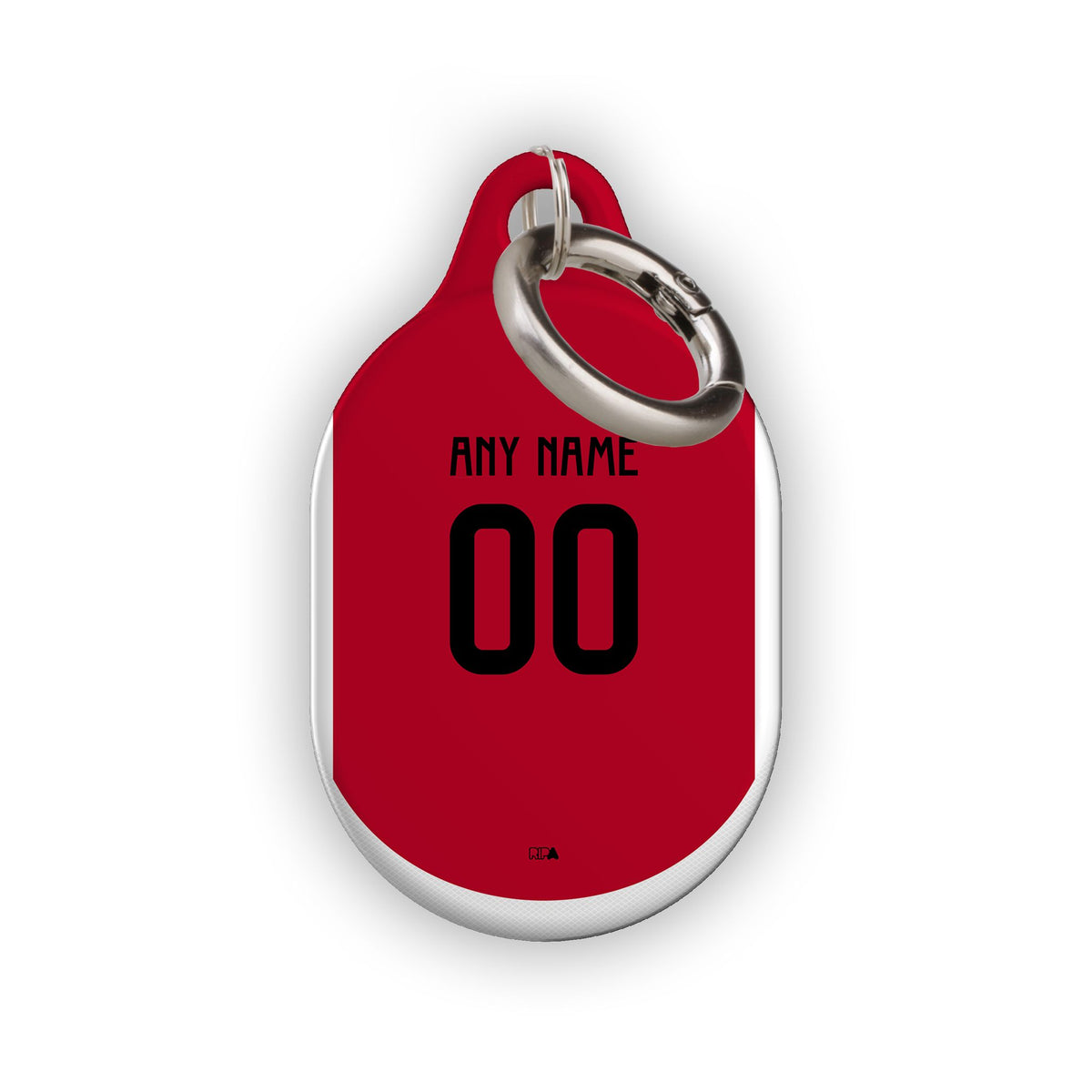 AirTag holder with the Ajax 2024-25 Home football shirt design by RIPA Football