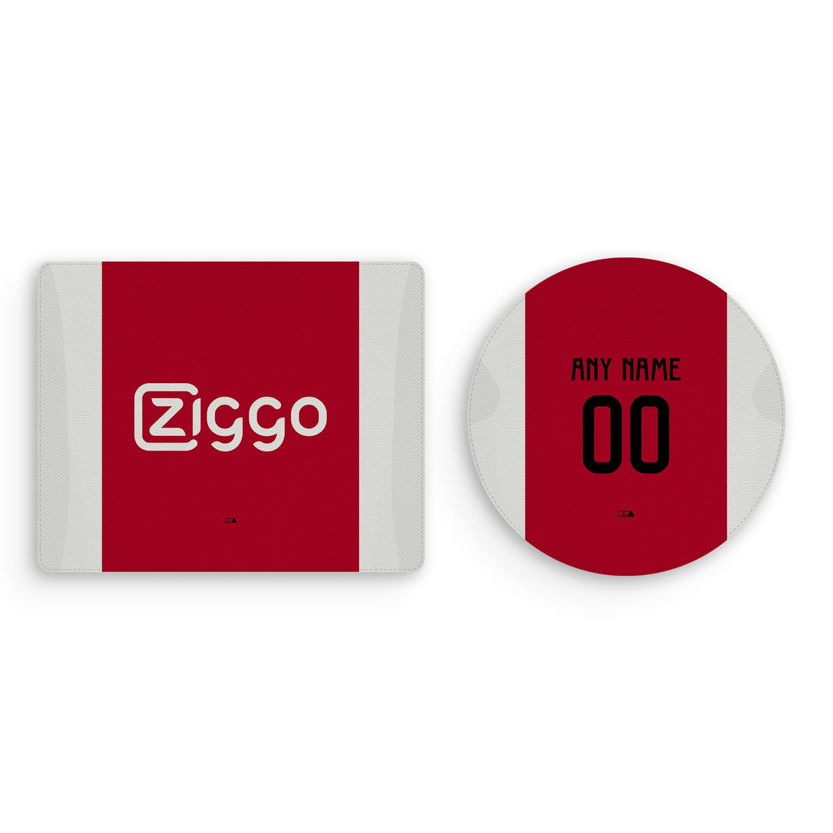 Mouse pad with the Ajax 2024-25 Home football shirt design by RIPA Football