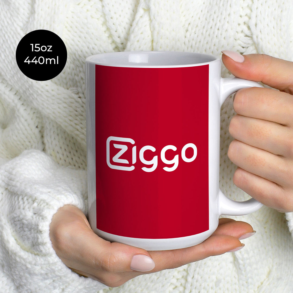 Mug with the Ajax 2024-25 Home football shirt design by RIPA Football