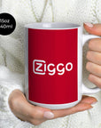 Mug with the Ajax 2024-25 Home football shirt design by RIPA Football