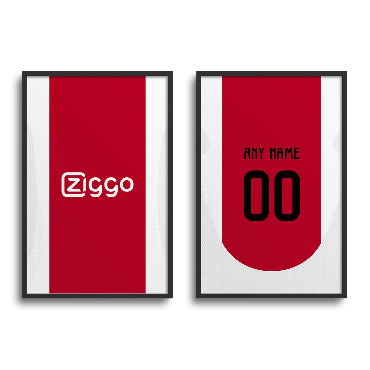 Print with the Ajax 2024-25 Home football shirt design by RIPA Football
