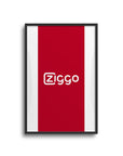 Print with the Ajax 2024-25 Home football shirt design by RIPA Football