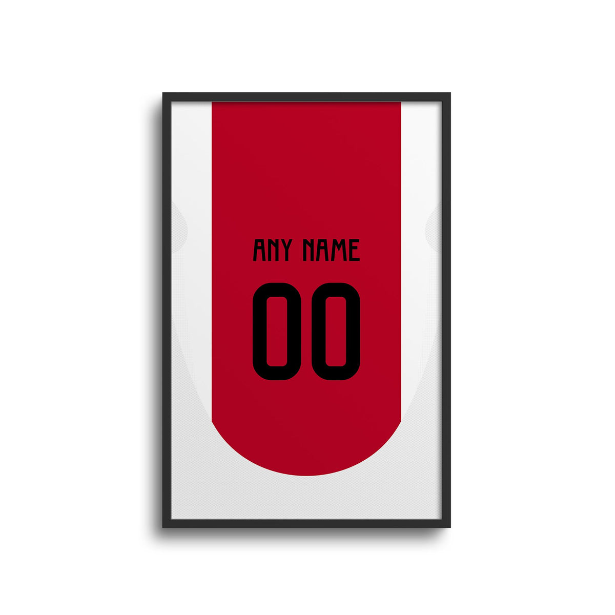 Print with the Ajax 2024-25 Home football shirt design by RIPA Football