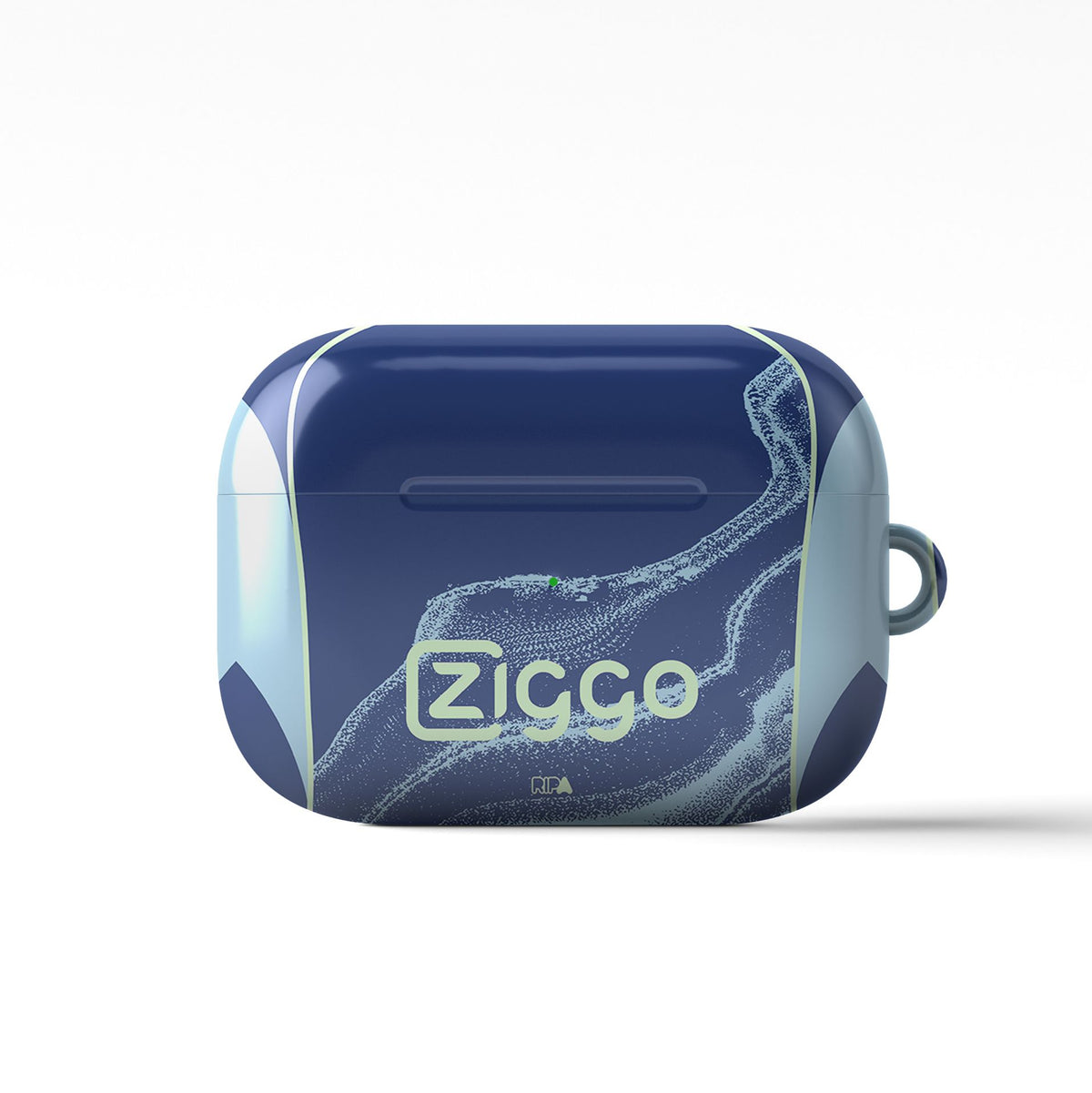 AirPods case with the Ajax 2025-26 Away football shirt design by RIPA Football