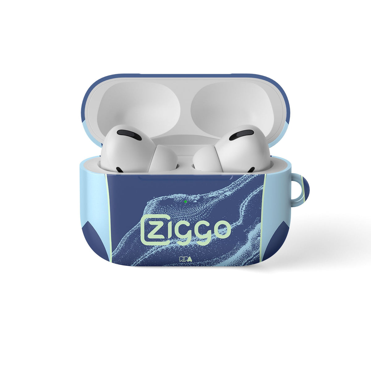 AirPods case with the Ajax 2025-26 Away football shirt design by RIPA Football