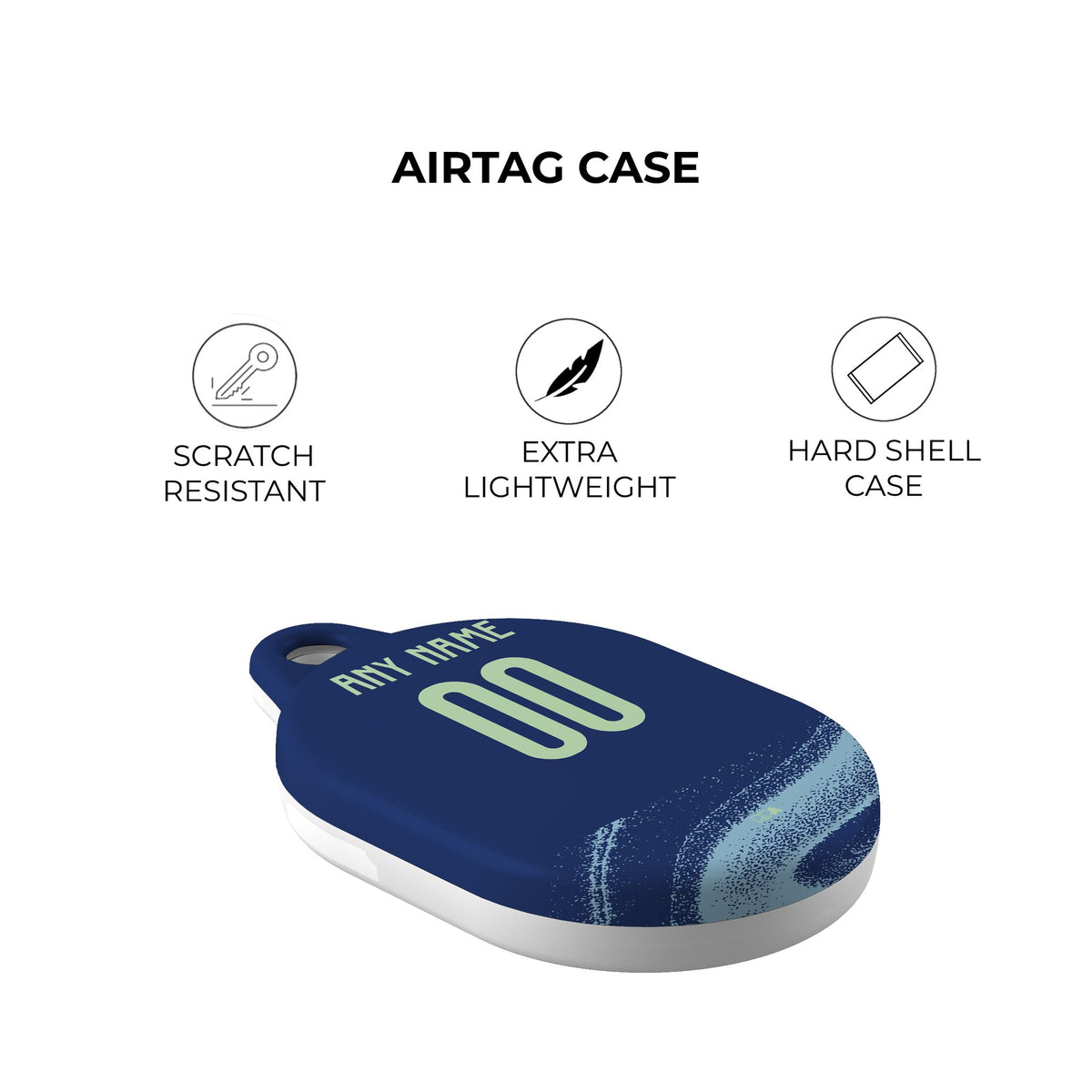 AirTag holder with the Ajax 2025-26 Away football shirt design by RIPA Football
