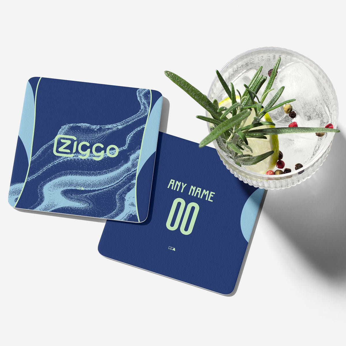 Coaster with the Ajax 2025-26 Away football shirt design by RIPA Football