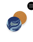 Coaster with the Ajax 2025-26 Away football shirt design by RIPA Football