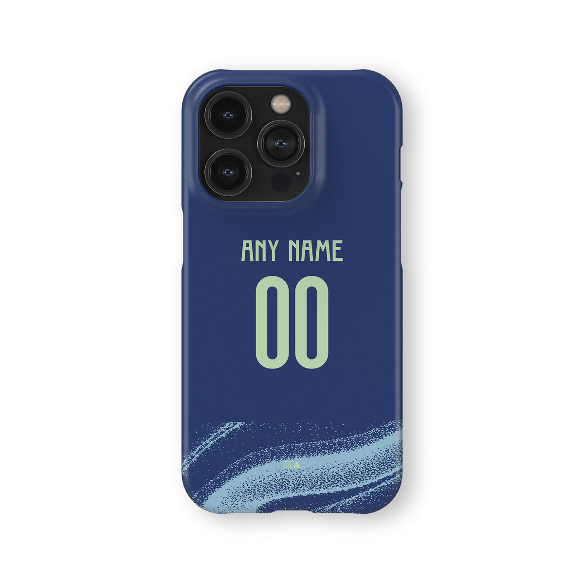 Phone case with the Ajax 2025-26 Away football shirt design by RIPA Football