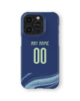Phone case with the Ajax 2025-26 Away football shirt design by RIPA Football