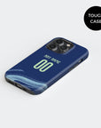 Phone case with the Ajax 2025-26 Away football shirt design by RIPA Football