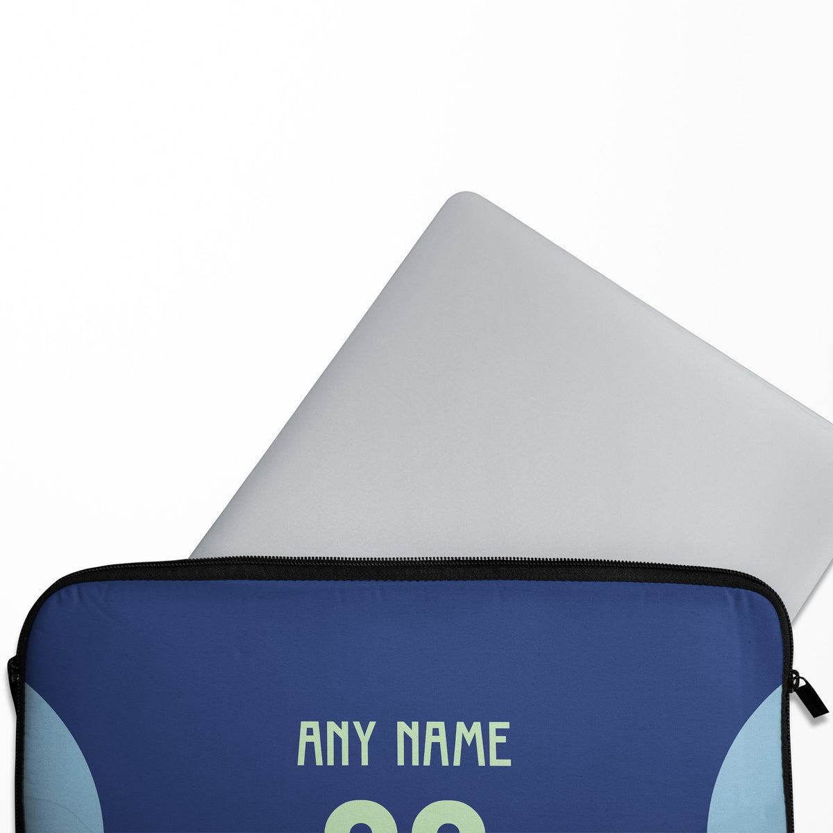 Laptop sleeve with the Ajax 2025-26 Away football shirt design by RIPA Football