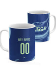 Mug with the Ajax 2025-26 Away football shirt design by RIPA Football