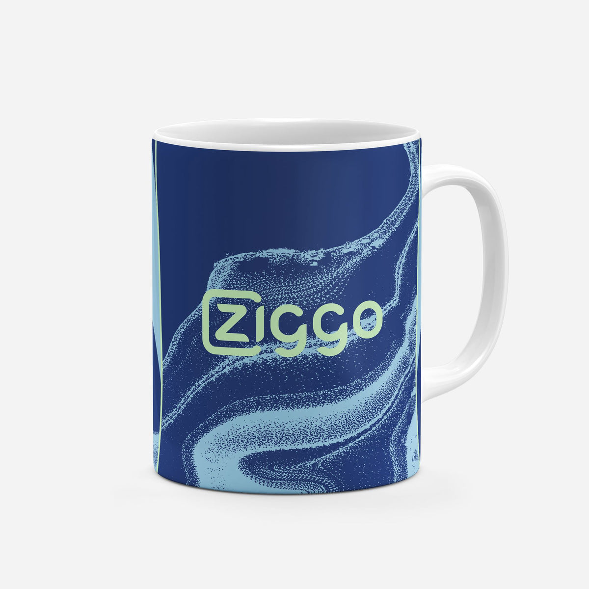 Mug with the Ajax 2025-26 Away football shirt design by RIPA Football