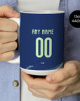 Mug with the Ajax 2025-26 Away football shirt design by RIPA Football