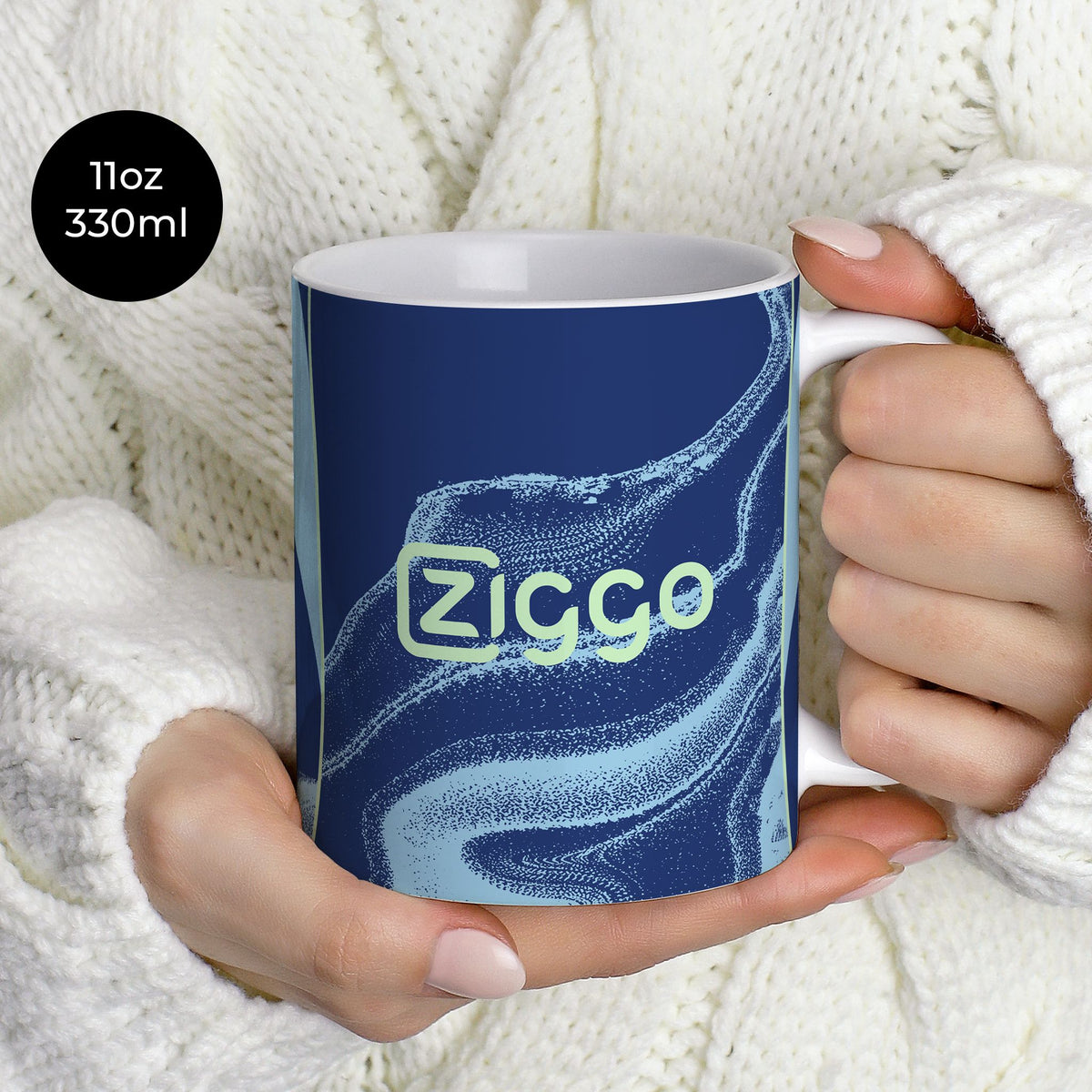 Mug with the Ajax 2025-26 Away football shirt design by RIPA Football