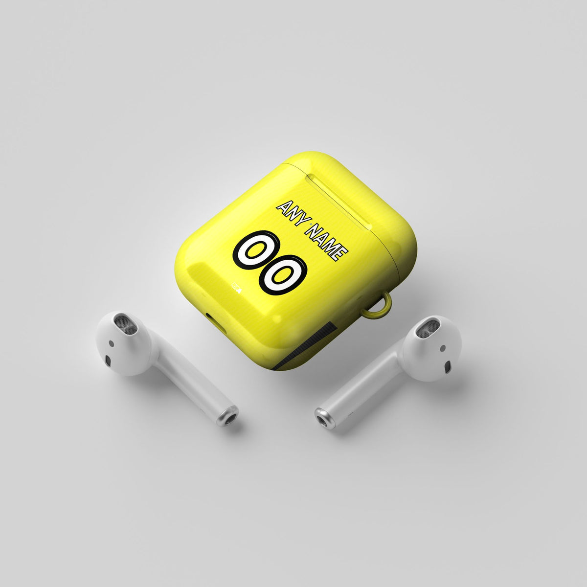 AirPods case with the Al-Ittihad 2025-26 Home football shirt design by RIPA Football
