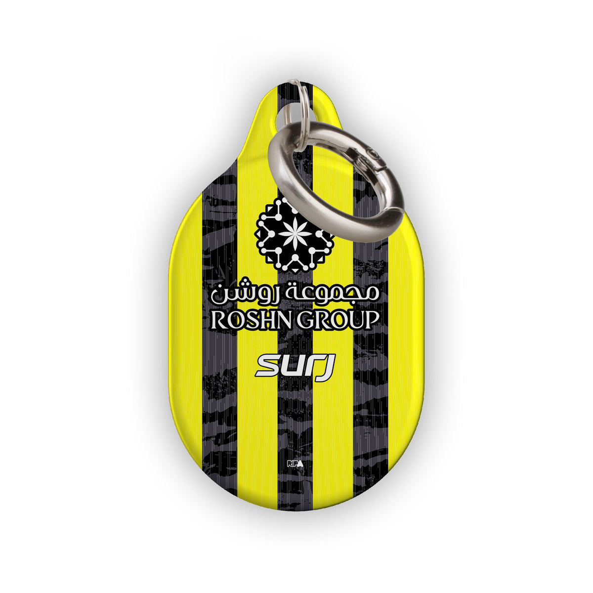 AirTag holder with the Al-Ittihad 2025-26 Home football shirt design by RIPA Football