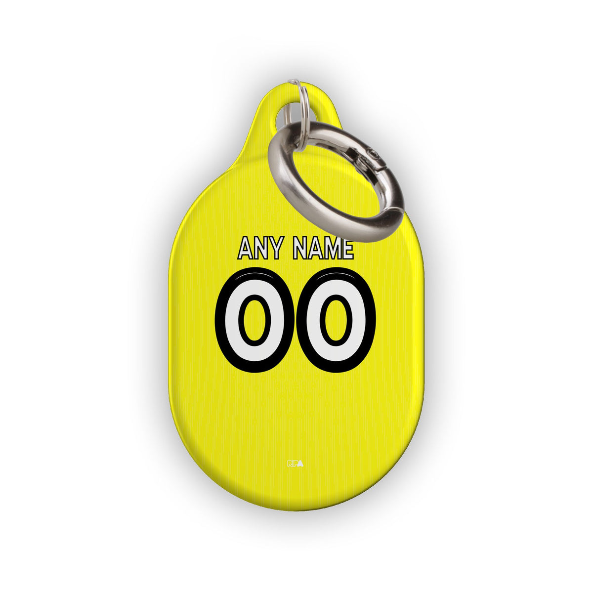 AirTag holder with the Al-Ittihad 2025-26 Home football shirt design by RIPA Football
