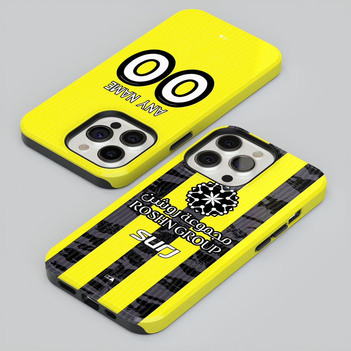 Phone case with the Al-Ittihad 2025-26 Home football shirt design by RIPA Football
