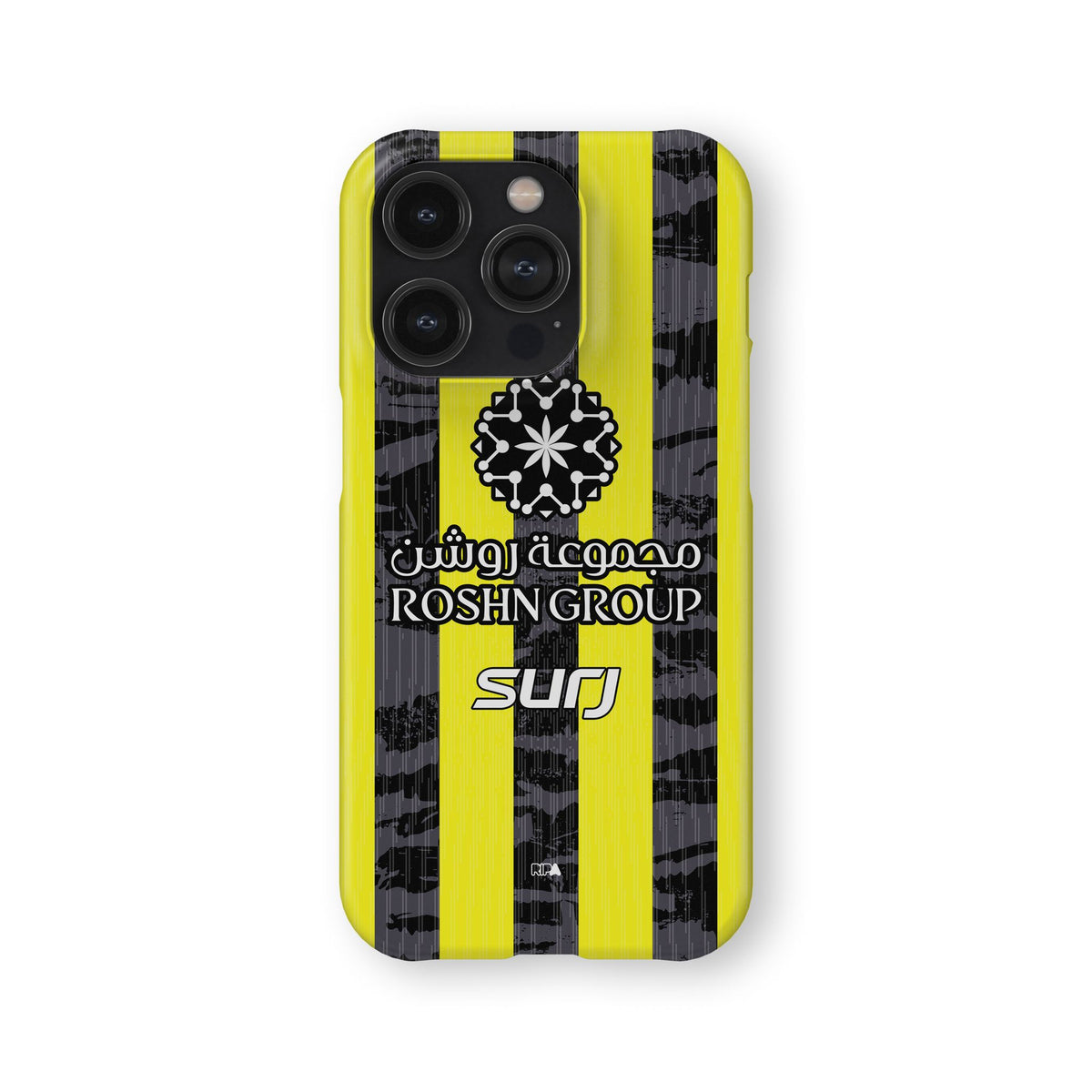 Phone case with the Al-Ittihad 2025-26 Home football shirt design by RIPA Football