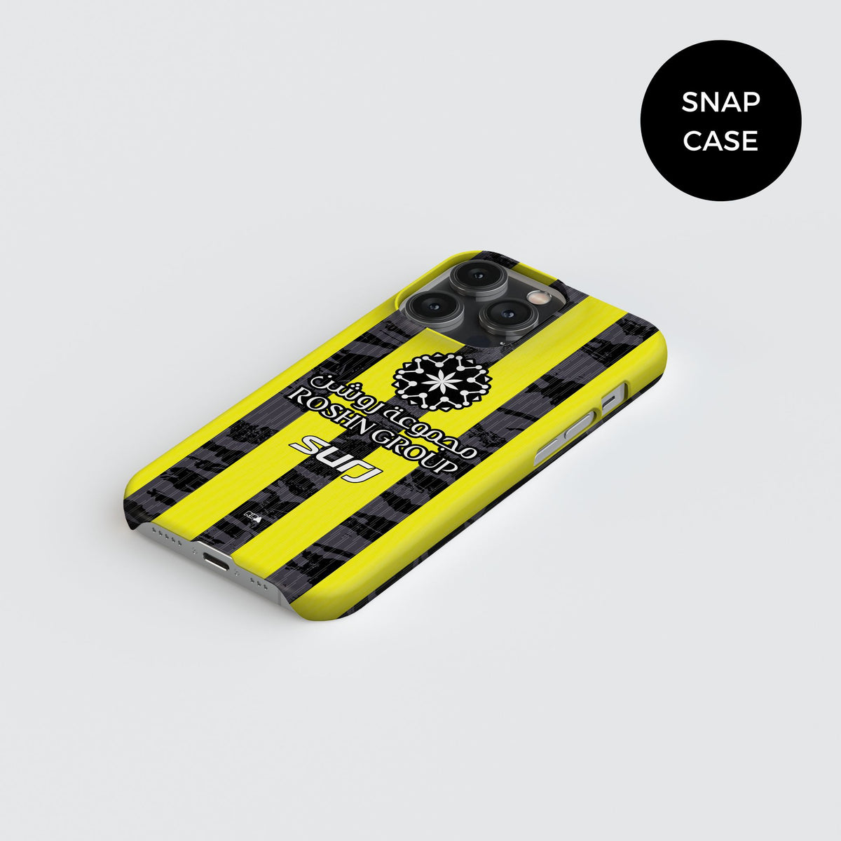 Phone case with the Al-Ittihad 2025-26 Home football shirt design by RIPA Football