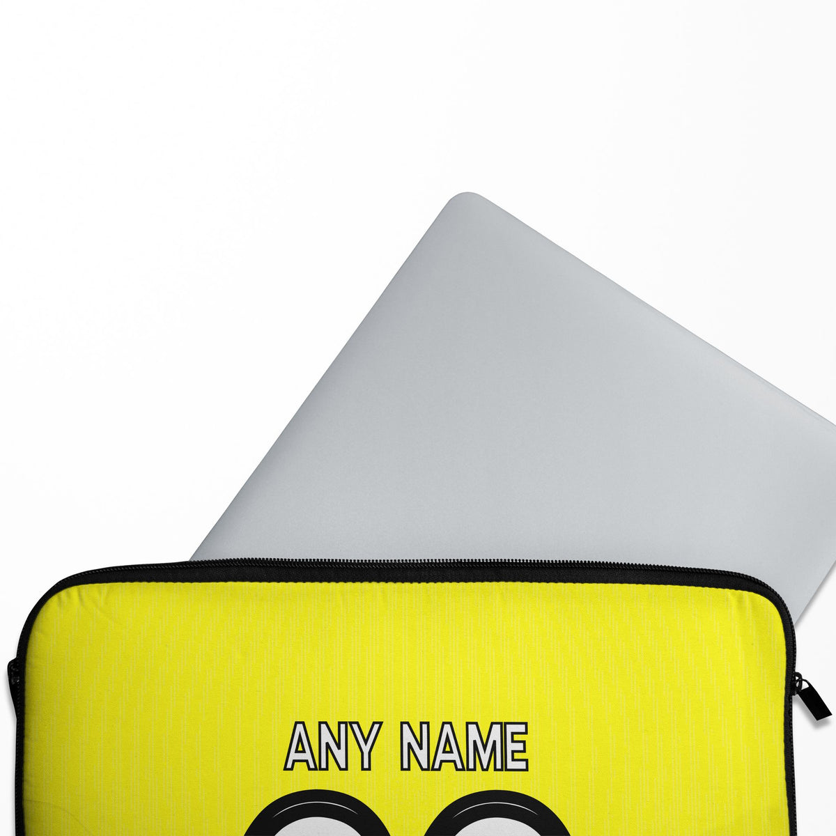 Laptop sleeve with the Al-Ittihad 2025-26 Home football shirt design by RIPA Football