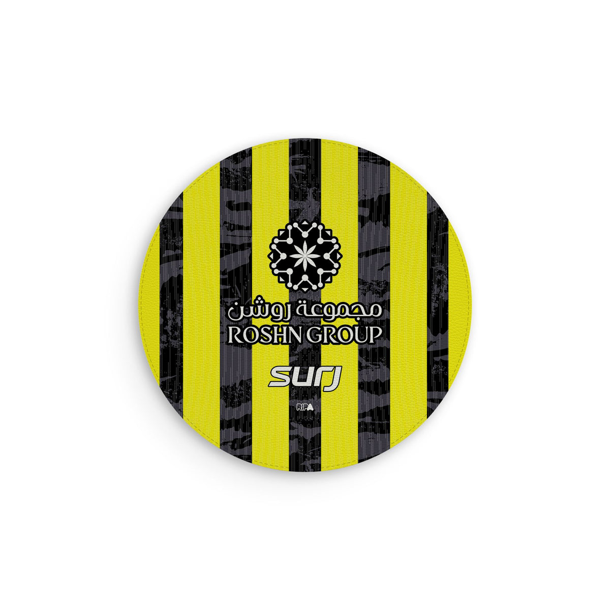Mouse pad with the Al-Ittihad 2025-26 Home football shirt design by RIPA Football