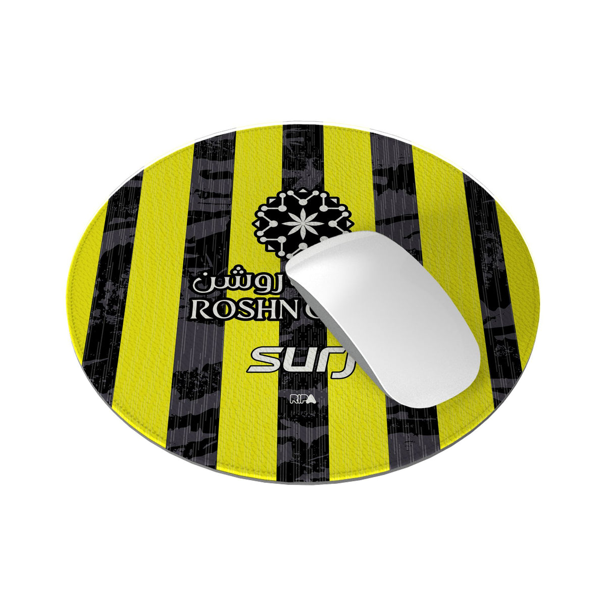 Mouse pad with the Al-Ittihad 2025-26 Home football shirt design by RIPA Football