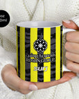 Mug with the Al-Ittihad 2025-26 Home football shirt design by RIPA Football