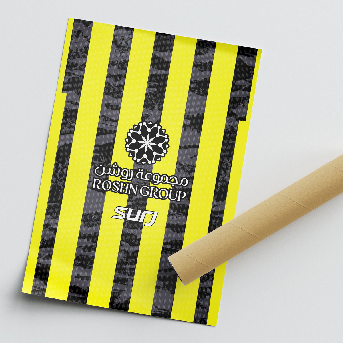 Print with the Al-Ittihad 2025-26 Home football shirt design by RIPA Football