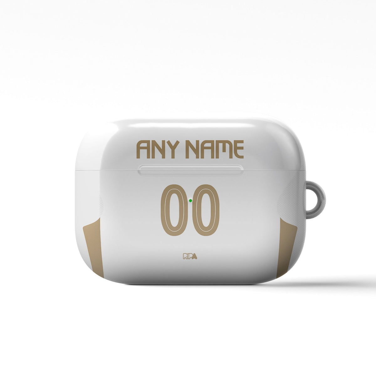AirPods case with the Al-Nassr 2024-25 Alternate football shirt design by RIPA Football