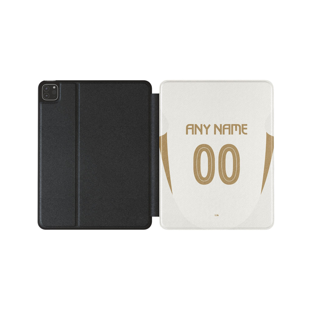 iPad case with the Al-Nassr 2024-25 Alternate football shirt design by RIPA Football