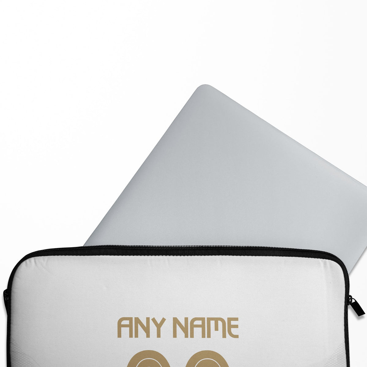 Laptop sleeve with the Al-Nassr 2024-25 Alternate football shirt design by RIPA Football