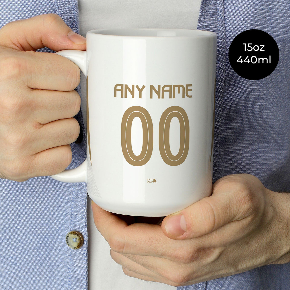 Mug with the Al-Nassr 2024-25 Alternate football shirt design by RIPA Football