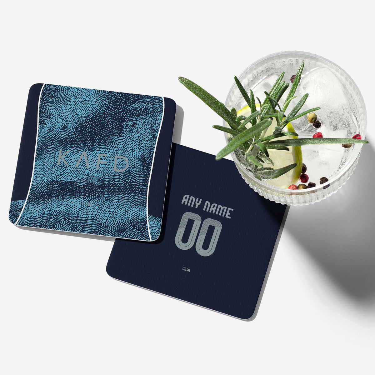 Coaster with the Al-Nassr 2025-26 Away football shirt design by RIPA Football
