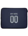 Laptop sleeve with the Al-Nassr 2025-26 Away football shirt design by RIPA Football